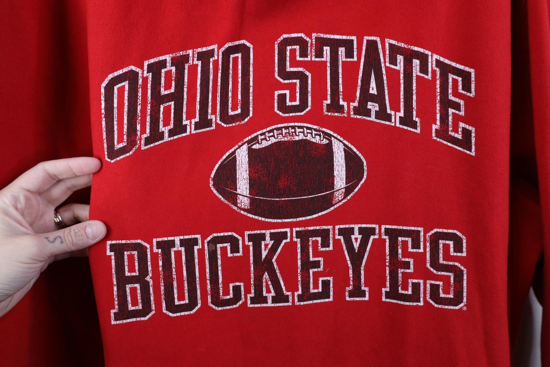 Vintage Vintage 90s Y2K Ohio State University Football Hoodie Size US L / EU 52-54 / 3 - 7 Thumbnail