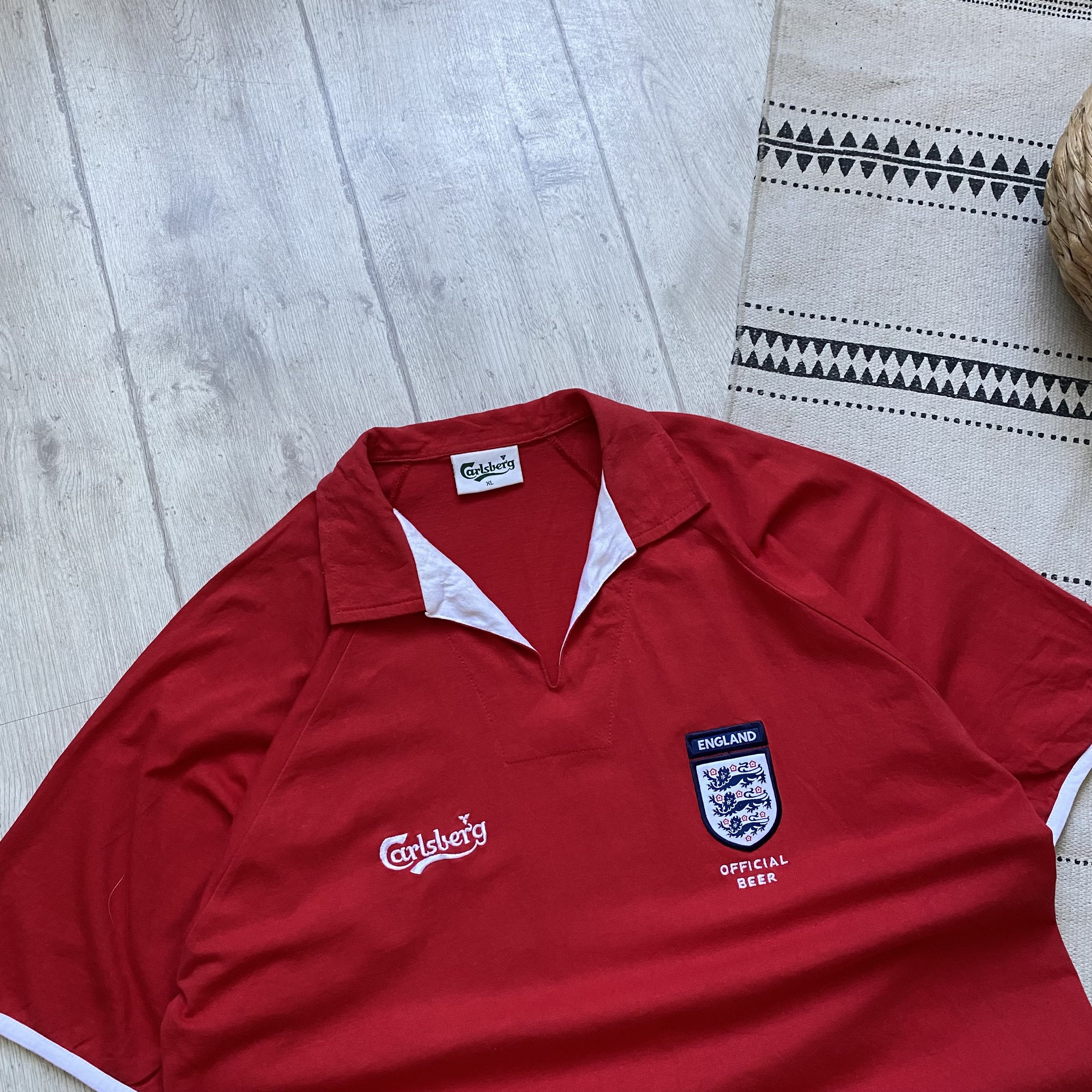 Umbro 🍺 Vintage 90s Carlsberg England Soccer Polos jersey tee Y2K Size US XL / EU 56 / 4 - 2 Thumbnail