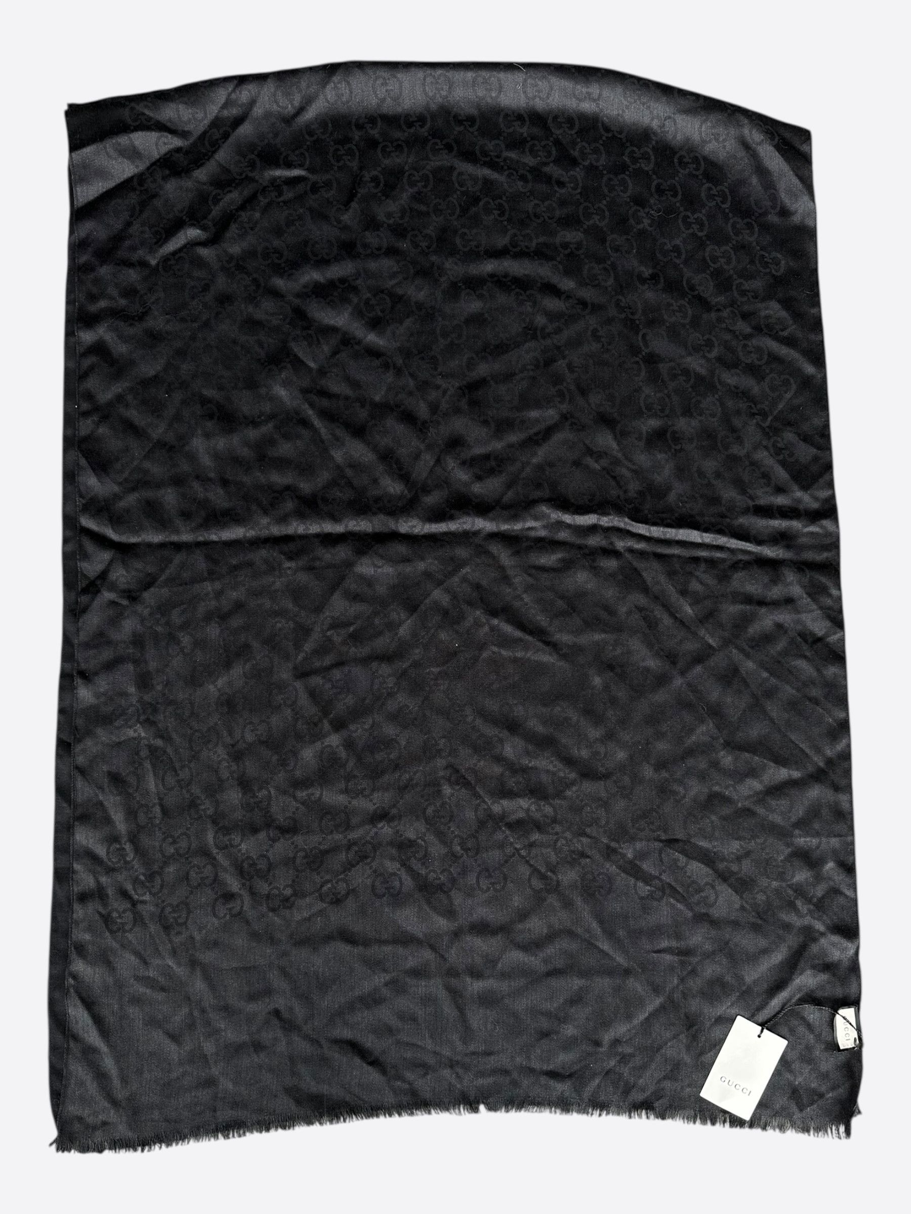 Gucci Gucci Black GG Monogram Blanket Shawl Size ONE SIZE - 2 Thumbnail