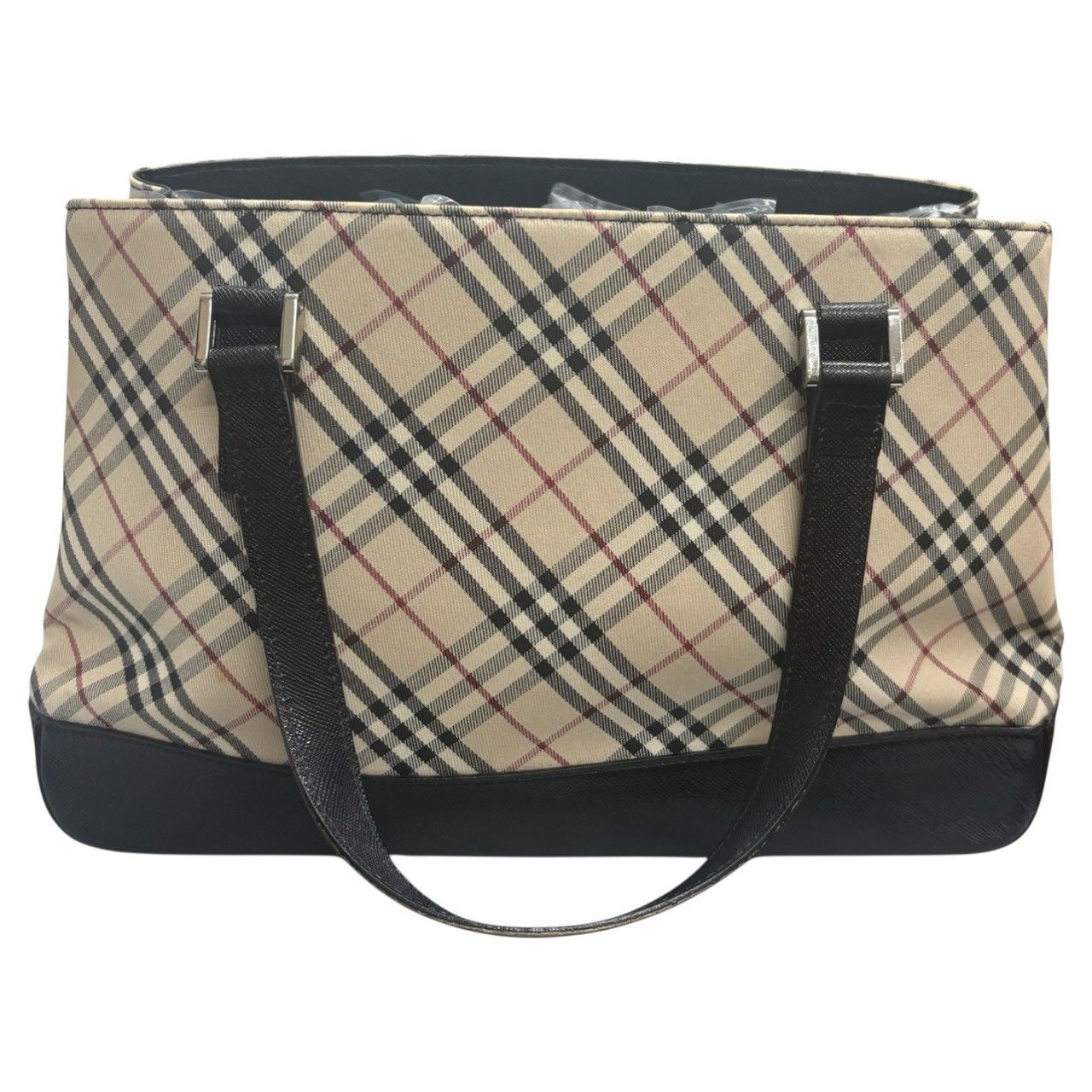 Burberry Burberry Burberry Nova Check Canvas Leather Handbag Textile Tote Bag DUTY FREE for USA Size ONE SIZE - 1 Thumbnail