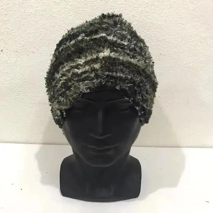 Japanese Brand Japanese Brand Fleece Stripe Beanie Hat Size ONE SIZE - 3 Thumbnail