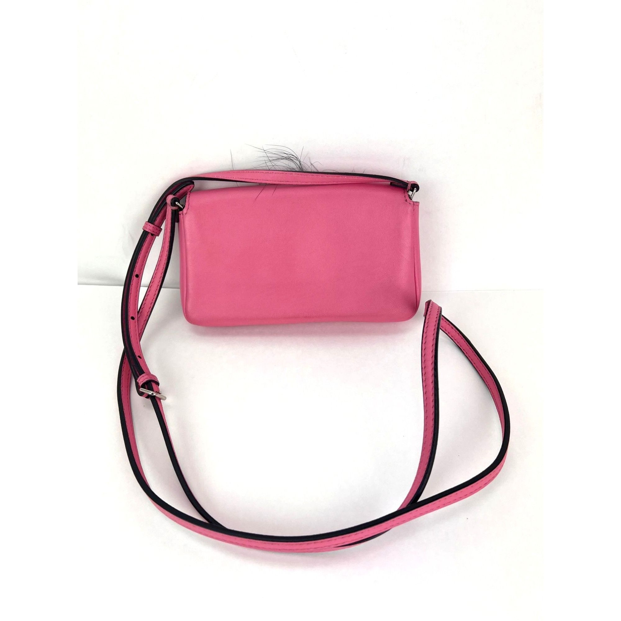 Fendi Fendi Monster Baguette Pink Leather Micro Crossbody Bag Size ONE SIZE - 2 Thumbnail