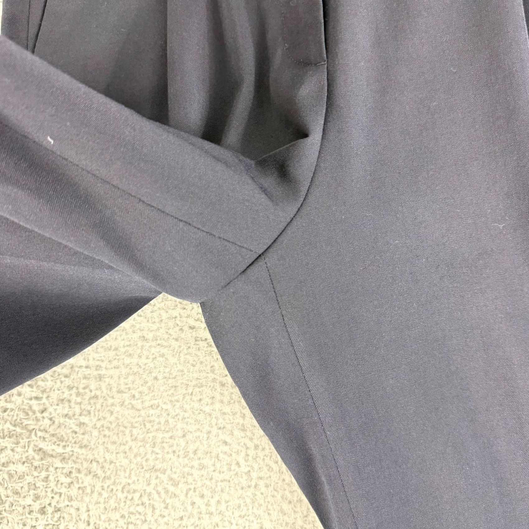 Sandro Sandro Navy Blue Wide-Leg Trousers Womens 6 Pleated High Waist Pants Dress Pants Size 28" / US 6 / IT 42 - 4 Thumbnail