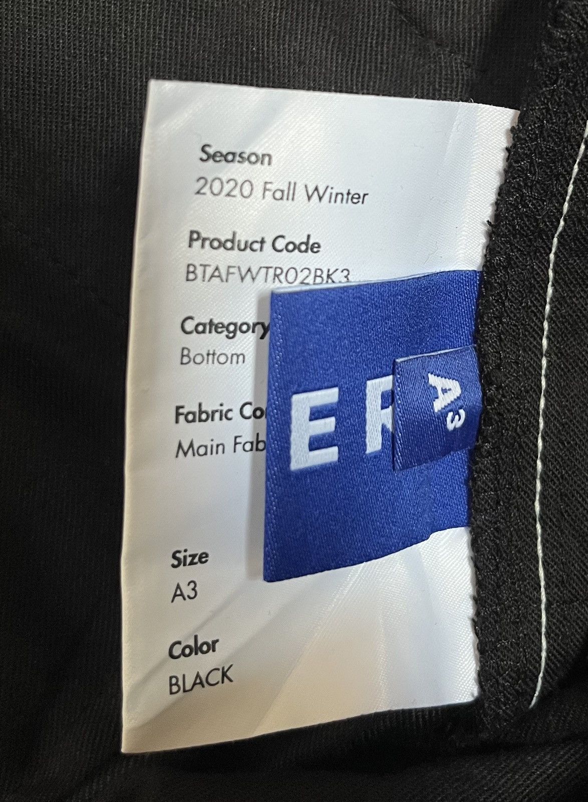 Ader Error Adererror FW20 contrast stitched flowy black trousers Size US 29 - 6 Thumbnail