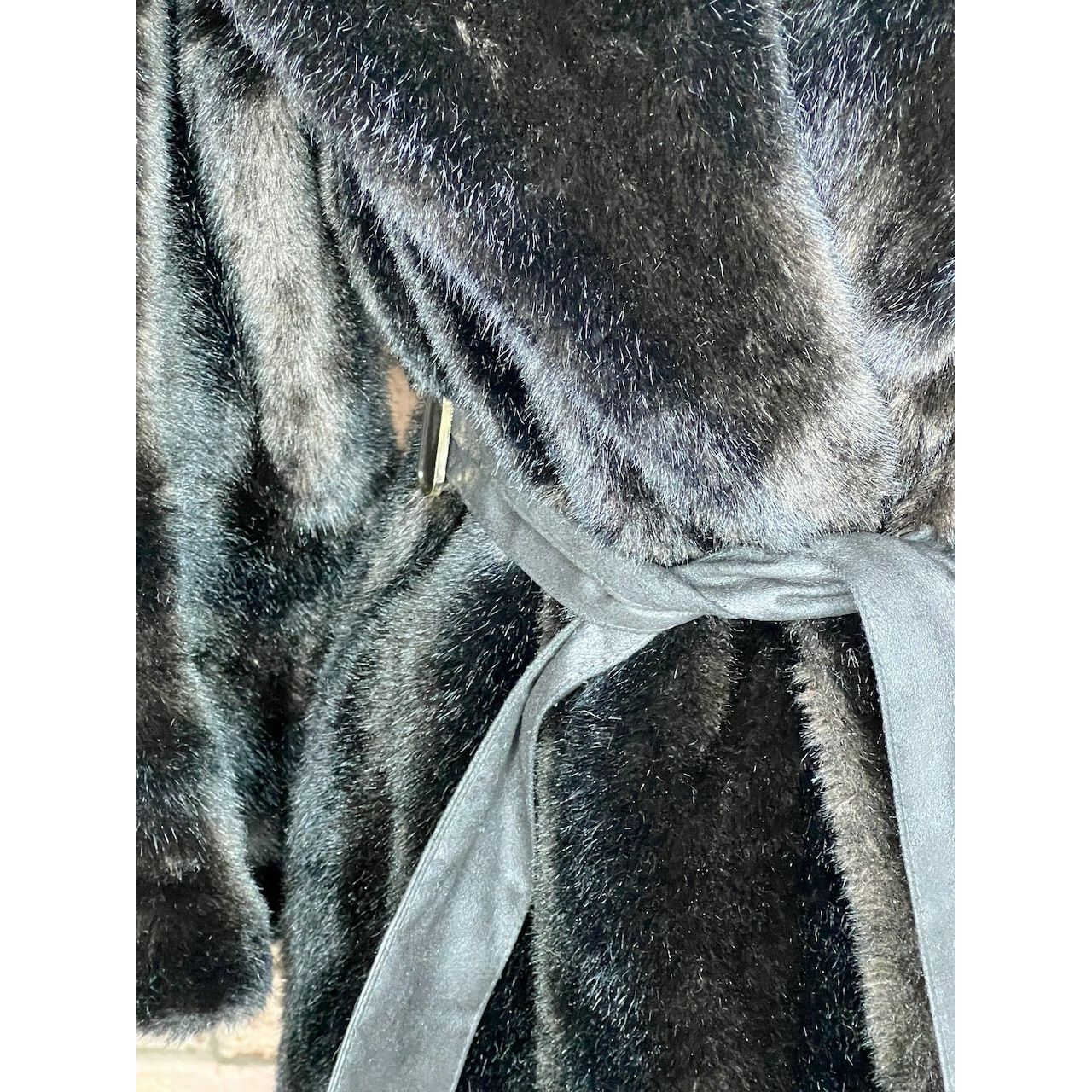 Vintage Faux fur collar vintage 60s exaggerated collar black Size L / US 10 / IT 46 - 4 Thumbnail