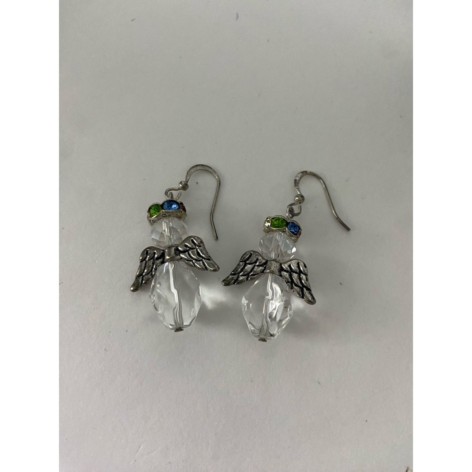 Vintage Vintage crystal angel earrings Size ONE SIZE - 4 Thumbnail