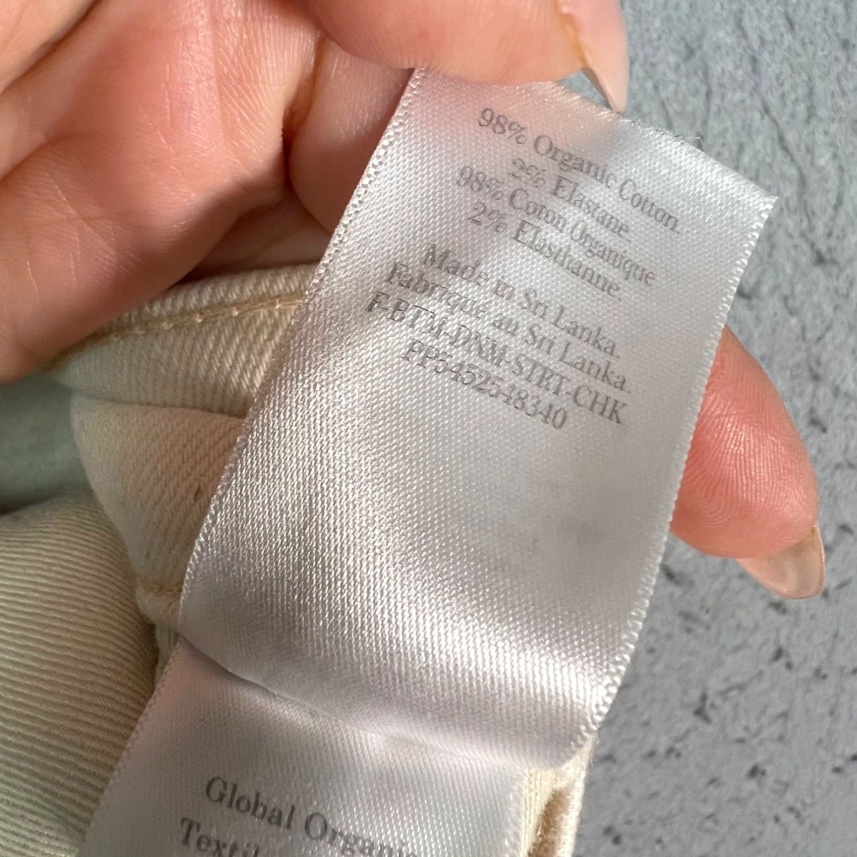 Everlane Everlane Womens 28 Ivory Crop The Original Cheeky Jean Organic Cotton Denim 5-Pocket 90s Style Size 28" / US 6 / IT 42 - 4 Thumbnail