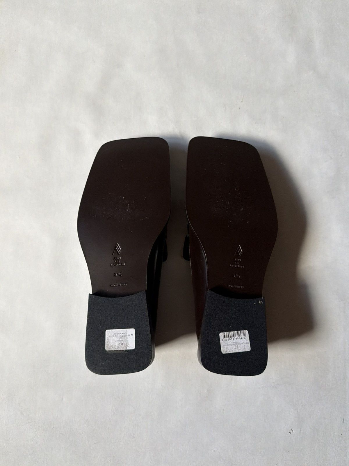 The Attico The Attico Micol Square Toe Leather Loafers Shoes Brown Size US 7.5 / IT 37.5 - 8 Thumbnail