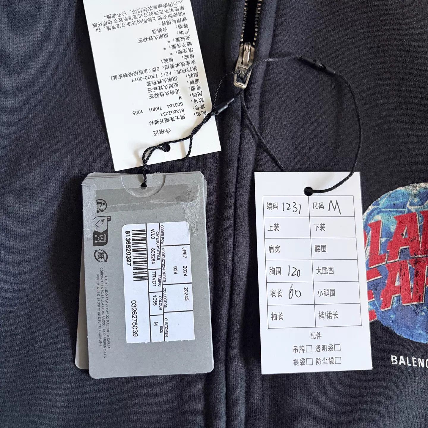 Balenciaga Balenciaga 24 Planet Earth Black Zip Hoodie M Size M / US 6-8 / IT 42-44 - 5 Thumbnail
