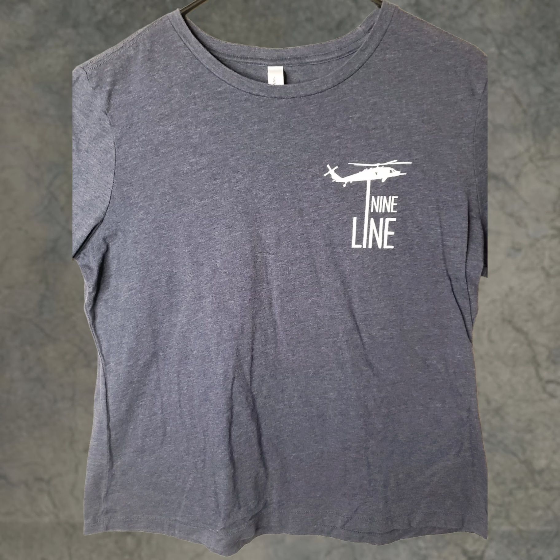 Vintage Nine Line Apparel Womens L Blue S. Sleeve Shirt "Blessed Are The Peacekeepers Size L / US 10 / IT 46 - 1 Thumbnail
