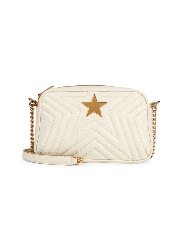 Stella McCartney Stella McCartney White Python Embossed Star Crossbody Bag Size ONE SIZE - 14 Thumbnail