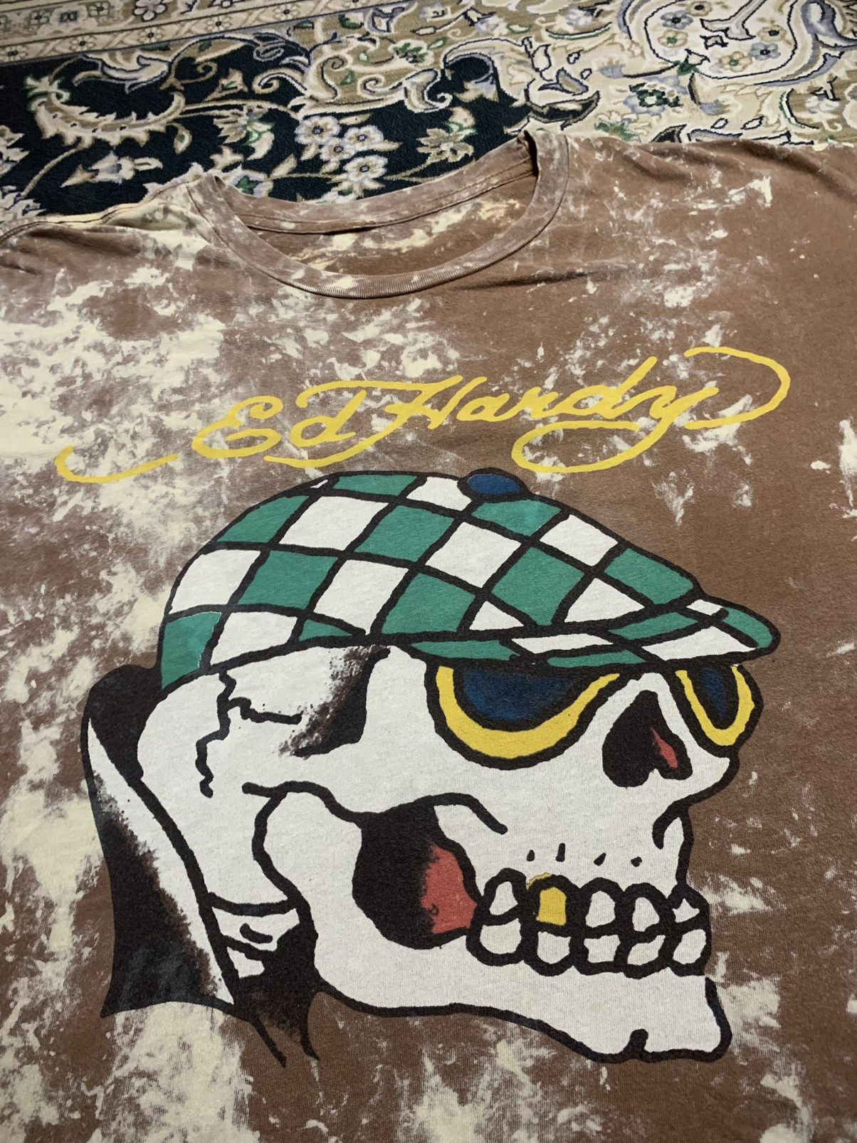 Ed Hardy × Japanese Brand × Vintage VINTAGE ED HARDY ACID WASH RARE DESIGN DISTRESSED Size US XXL / EU 58 / 5 - 7 Thumbnail