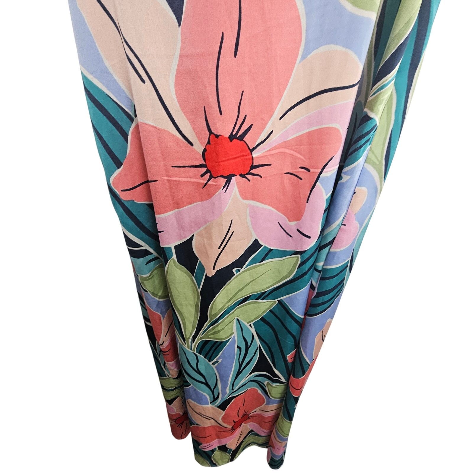 Nicole Miller Nicole Miller Womens Floral Maxi Dress Resort Travel Pastel Size S / US 4 / IT 40 - 4 Thumbnail