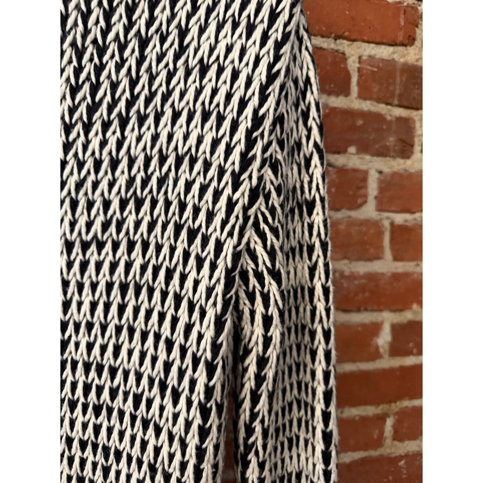 Greg Lauren Greg Lauren Salt & Pepper Long Fisherman Sweater Size L / US 10 / IT 46 - 3 Thumbnail