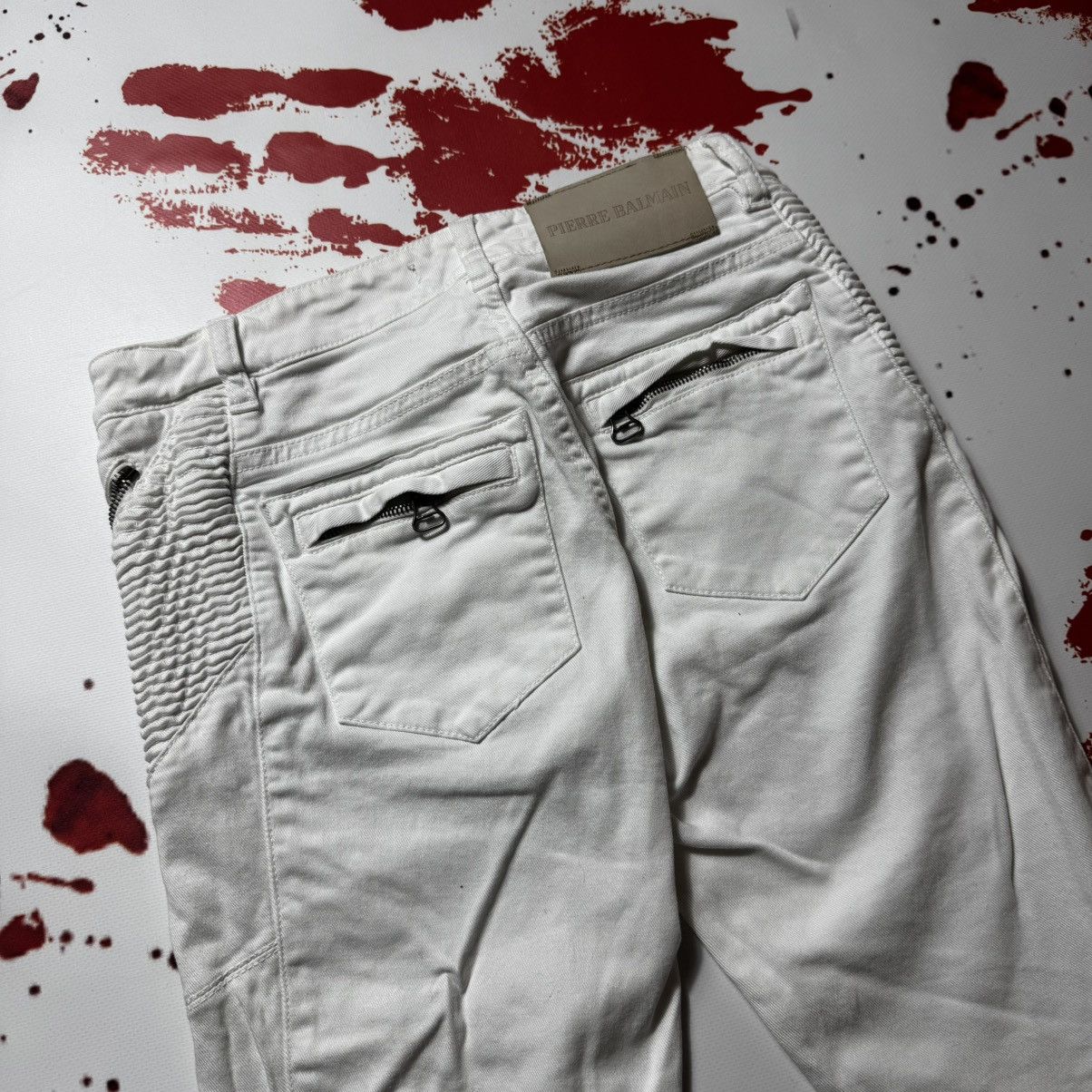 Balmain × Pierre Balmain vintage pierre balmain biker jeans skinny y2k Size 26" / US 2 / IT 38 - 10 Thumbnail