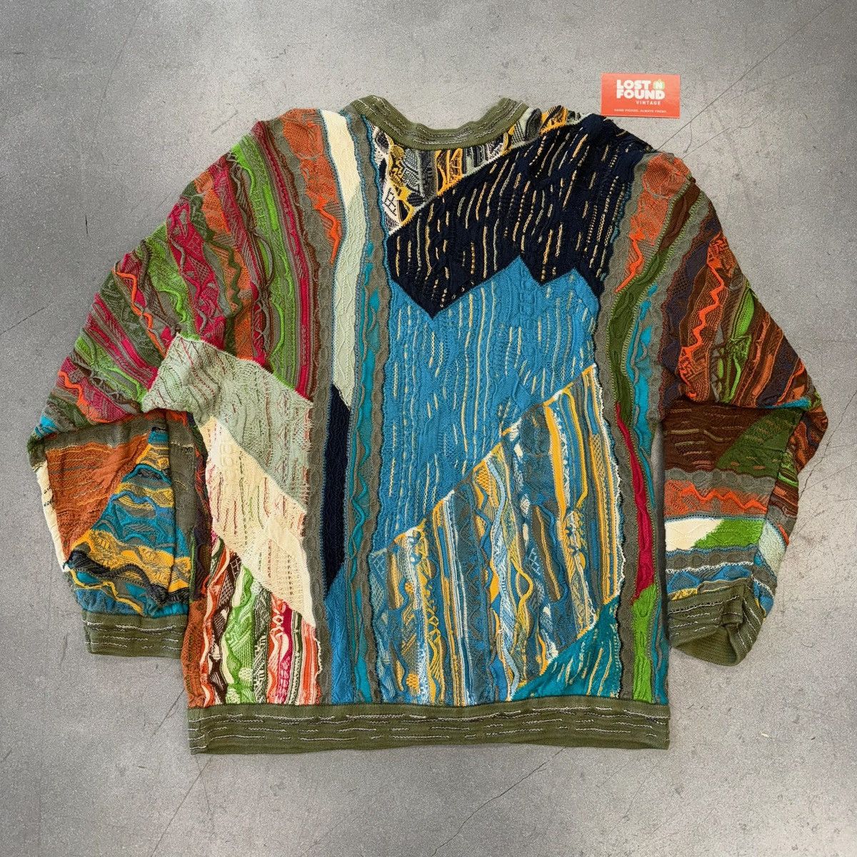 Coogi ‘90s Vintage Coogi Knitted Tonal Abstract Sweater Size US XL / EU 56 / 4 - 2 Thumbnail