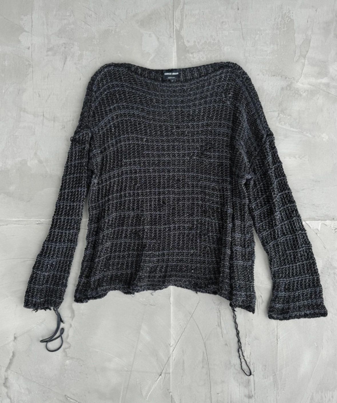 Giorgio Armani Georgio Armani 90’s distressed knit Size M / US 6-8 / IT 42-44 - 1 Thumbnail