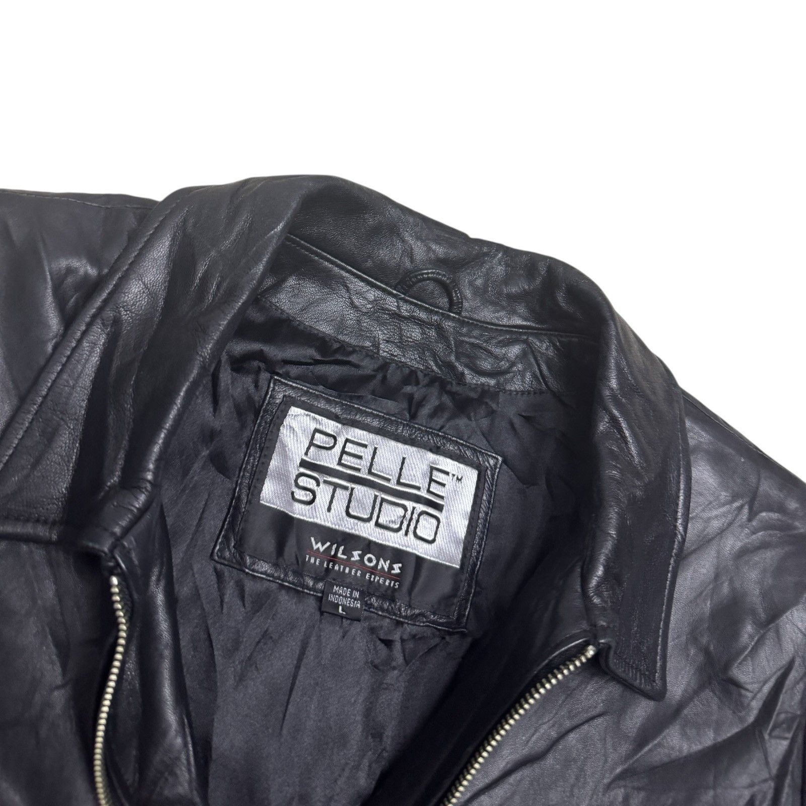 Wilsons Leather WILSONS LEATHER PELLE STUDIO Cropped Designer Jacket Large Size L / US 10 / IT 46 - 3 Thumbnail