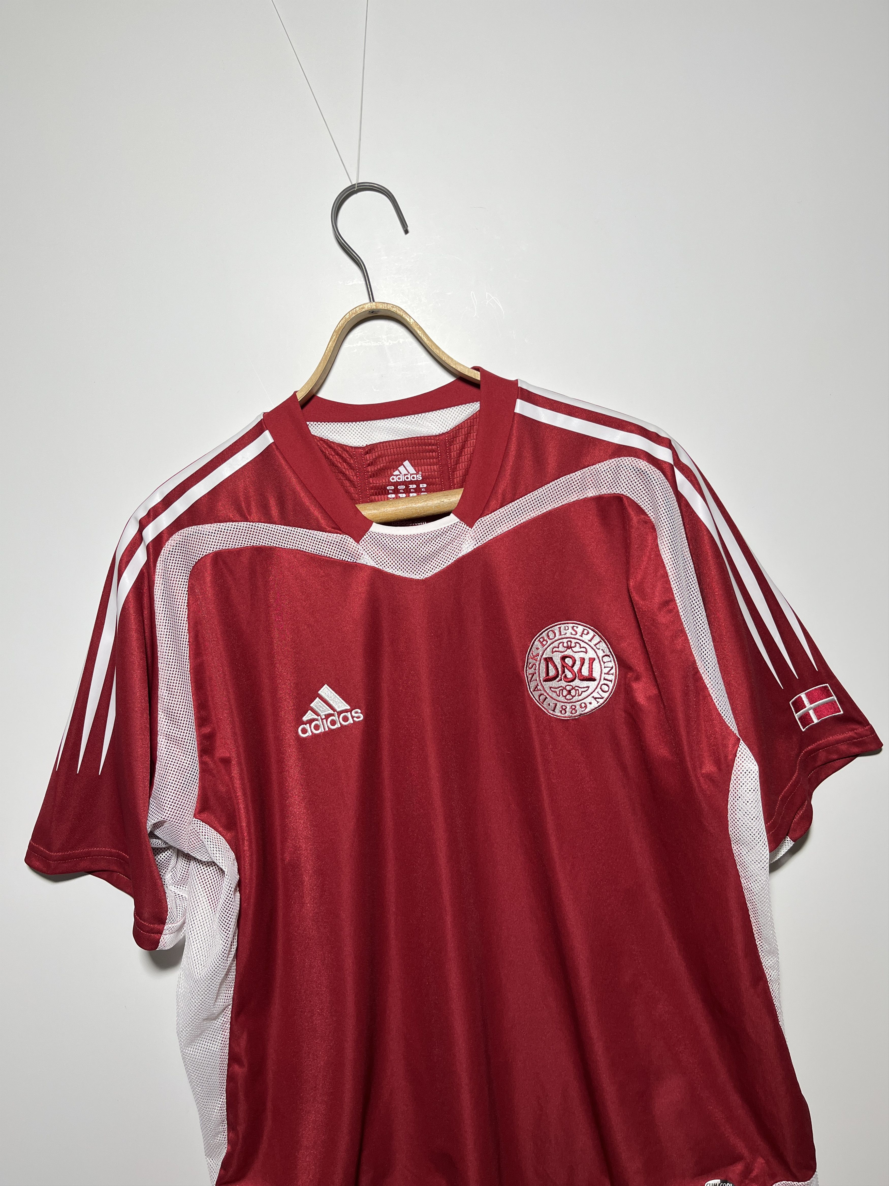Adidas × Vintage Adidas Denmark National Team 2004-05 Home Match Issue Jersey Size US XL / EU 56 / 4 - 3 Thumbnail