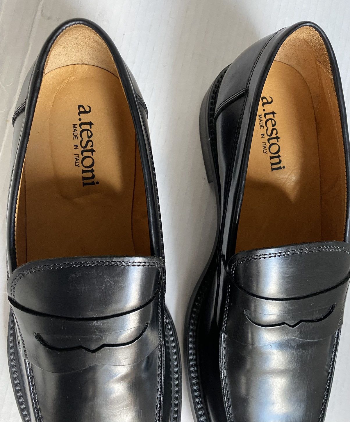 Testoni a.testini 🇮🇹 black abrasivato calf diamante sole loafer NEW Size US 11 / EU 44 - 7 Thumbnail