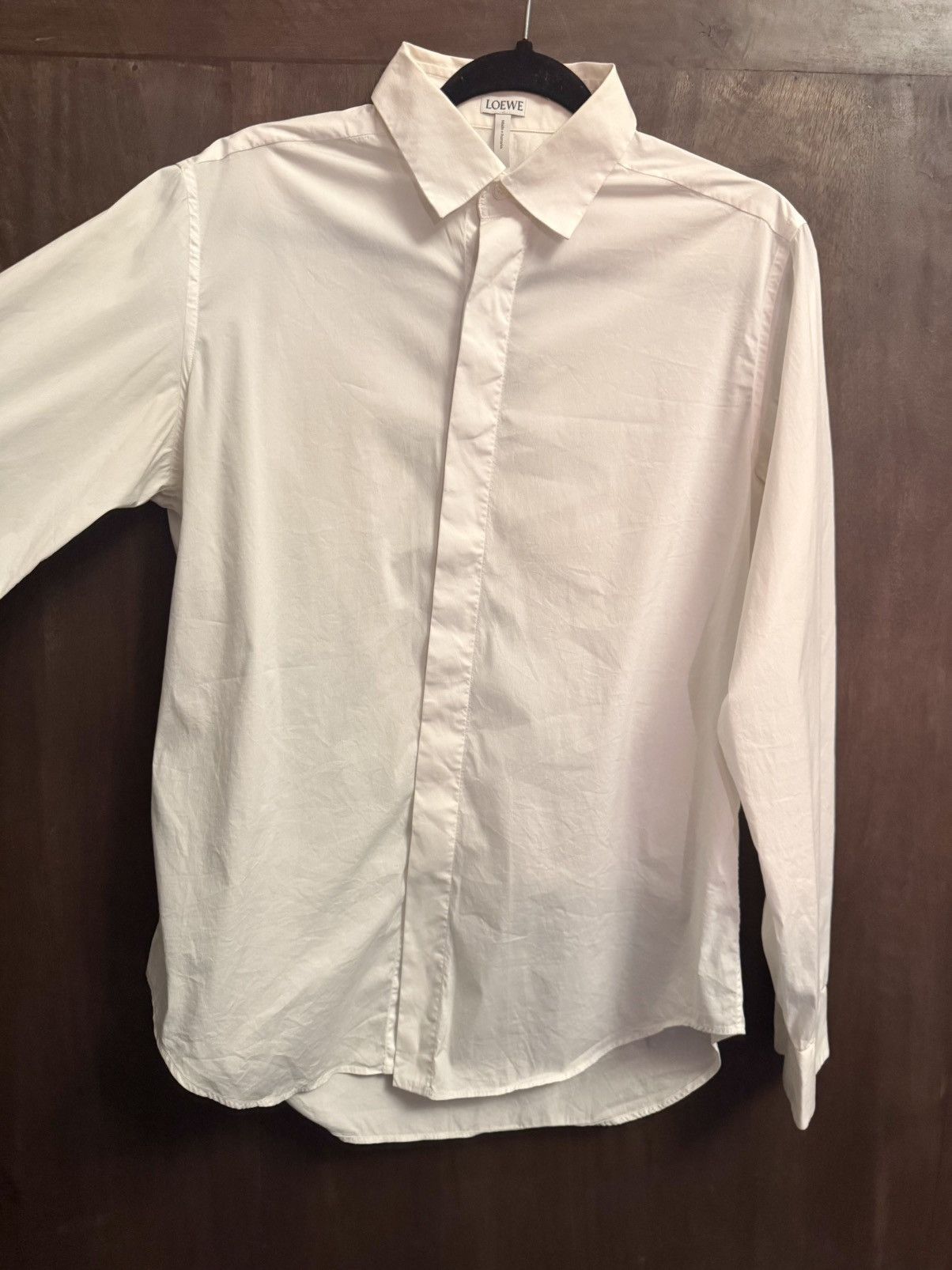 Loewe loewe white cotton shirt 39 men Size US S / EU 44-46 / 1 - 7 Thumbnail