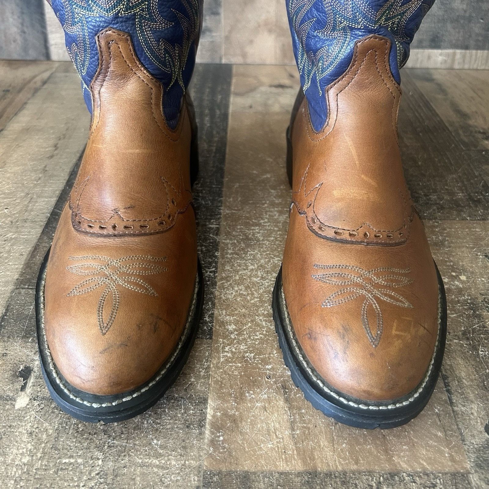 Tony Lama Tony Lama XT5001 Round Toe TLX Cowboy Boots Mens 9.5 EE Size US 9.5 / EU 42-43 - 10 Thumbnail