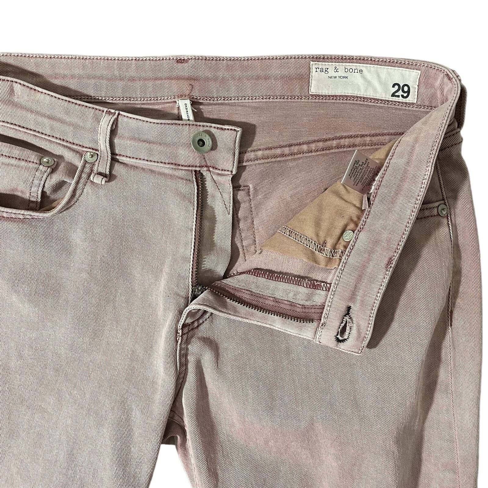 Rag & Bone Rag & Bone Dre Slim Boyfriend Jeans Light Plum Pink Size 29 Size 33" - 3 Thumbnail