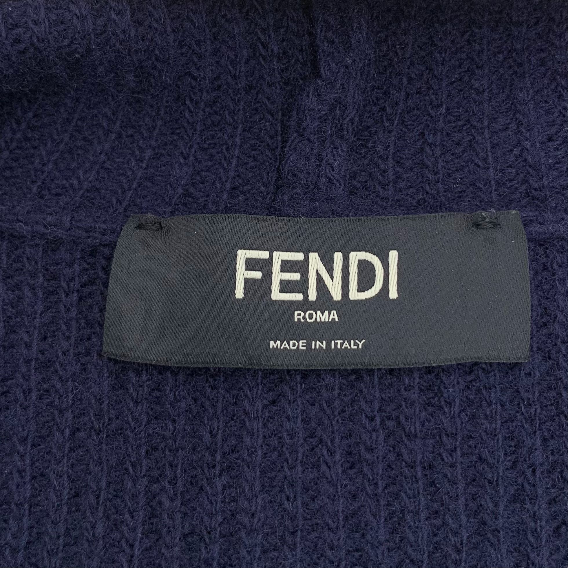 Fendi Fendi Black Logo Monogram Embroidered Zip-Up Jacket (Size 42 Size M / US 6-8 / IT 42-44 - 2 Thumbnail