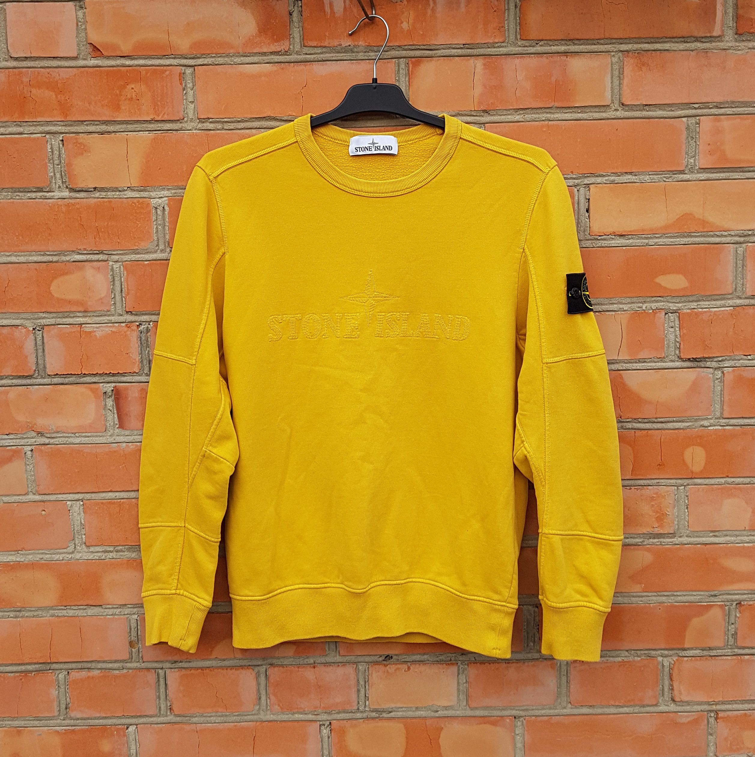 Stone Island Stone Island Garment Dyed Intarsia Logo Sweatshirt Size US S / EU 44-46 / 1 - 1 Thumbnail