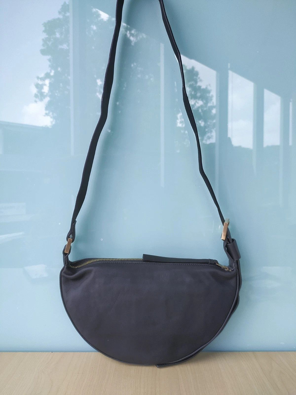 Allsaints AllSaints Leather Half Moon Crossbody Bag FTP / 8017 Size ONE SIZE - 4 Thumbnail
