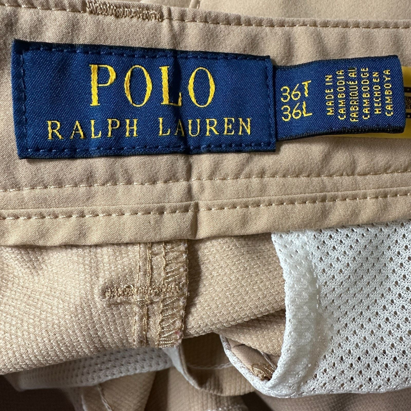 Polo Ralph Lauren Polo Ralph Lauren Golf Chino Shorts Men 36T Tall Beige 10" Size US 36 / EU 52 - 5 Thumbnail