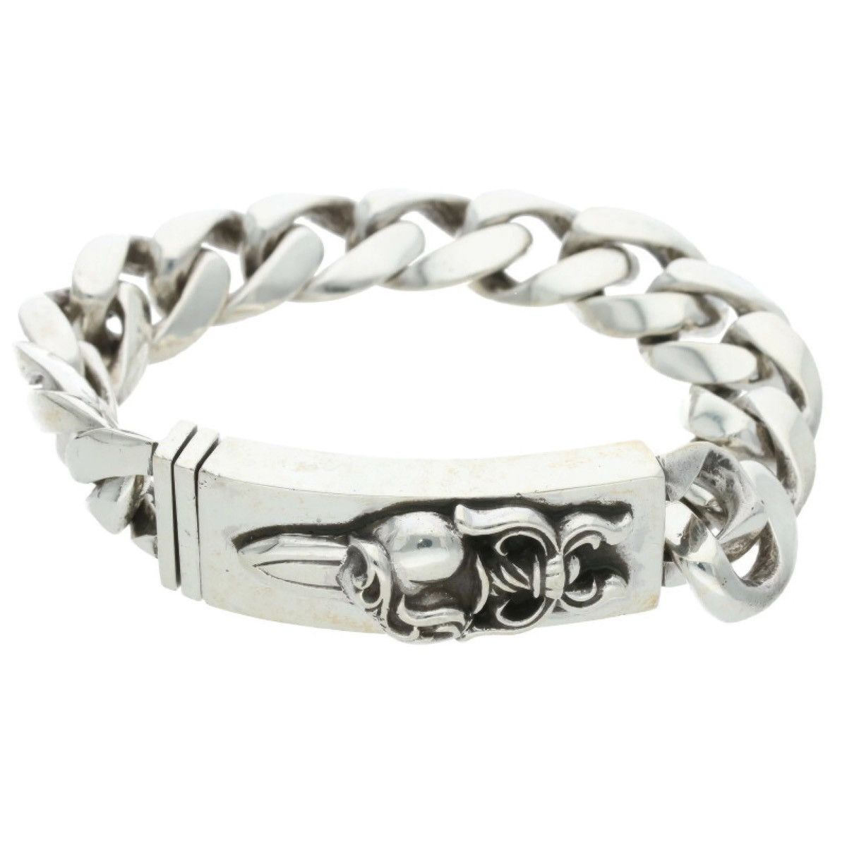 Chrome Hearts 13Link Chrome Hearts Classic Link Dagger Heart ID Bracelet Size ONE SIZE - 1 Thumbnail