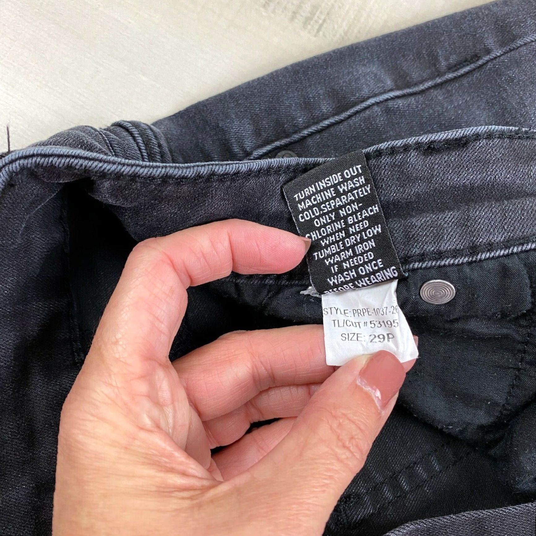 Vintage Prosperity Women's Petite Skinny Jeans 28P Faded Blue Denim Mid Rise Stretch Cotton Blend Size 28" / US 6 / IT 42 - 6 Thumbnail