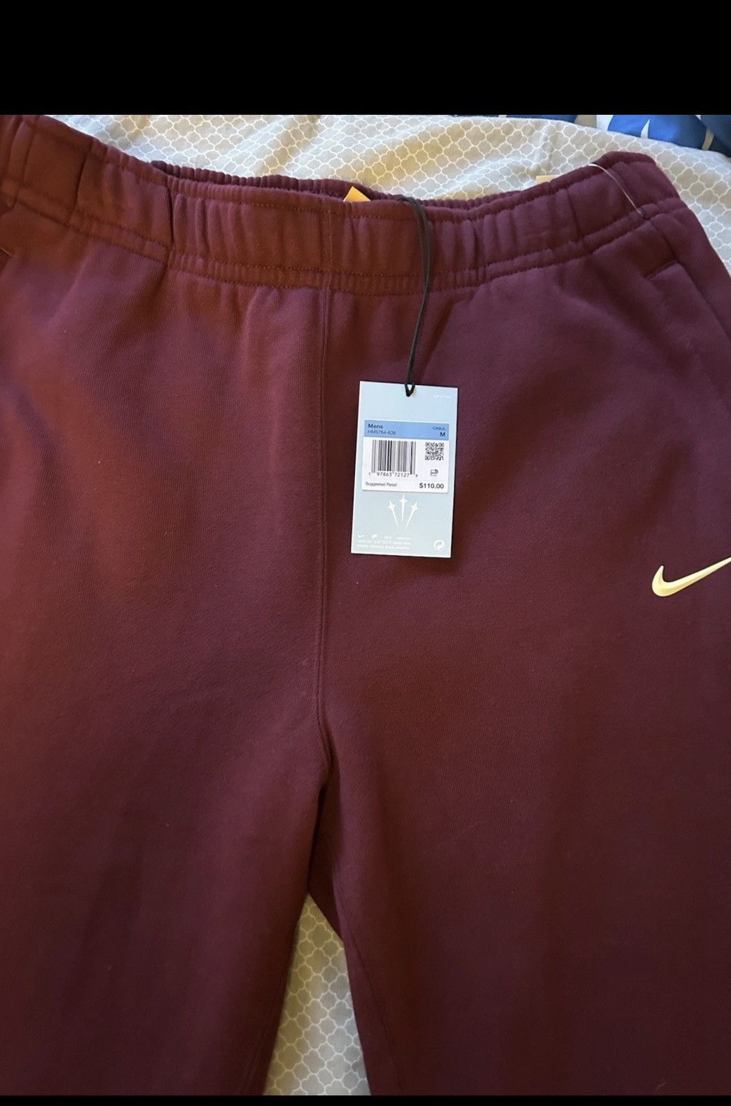 Drake × Nike Nike x Drake NOCTA Fleece CS Sweatpants Dark Beetroot Sz L Size US 33 - 4 Thumbnail