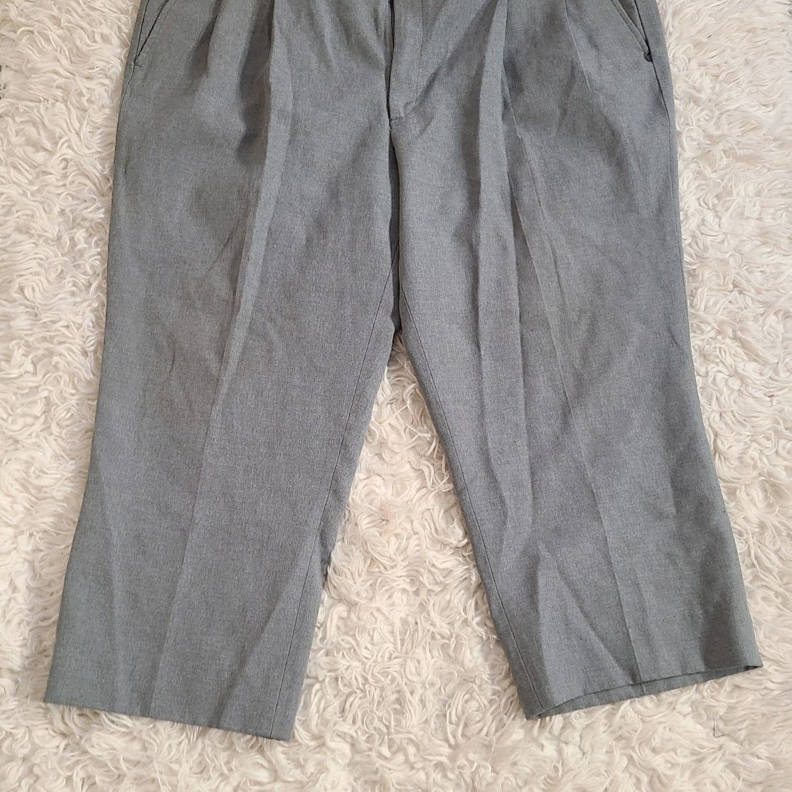 Botany 500 Vintage 80s Botany 500 gray slacks size 42x30 altered Size US 42 / EU 58 - 5 Thumbnail