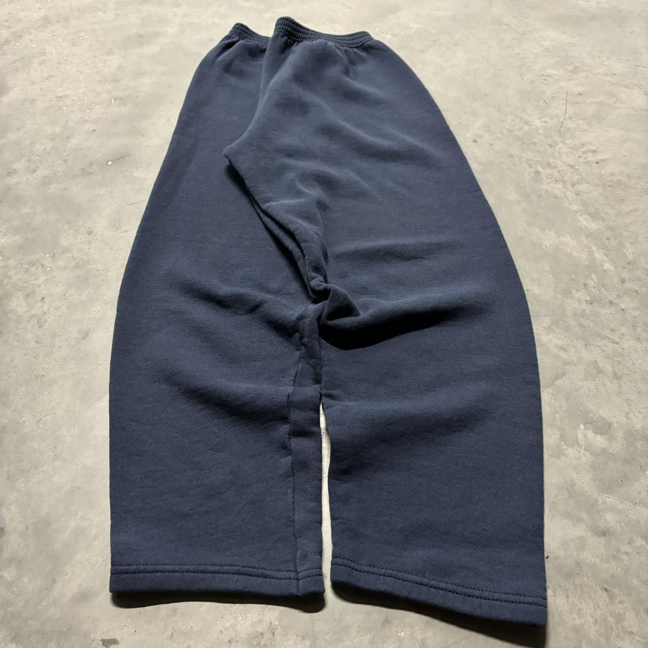 Japanese Brand × Vintage Crazy Vintage 90s Navy Blue Essential Sweatpants! Size US 30 / EU 46 - 3 Thumbnail
