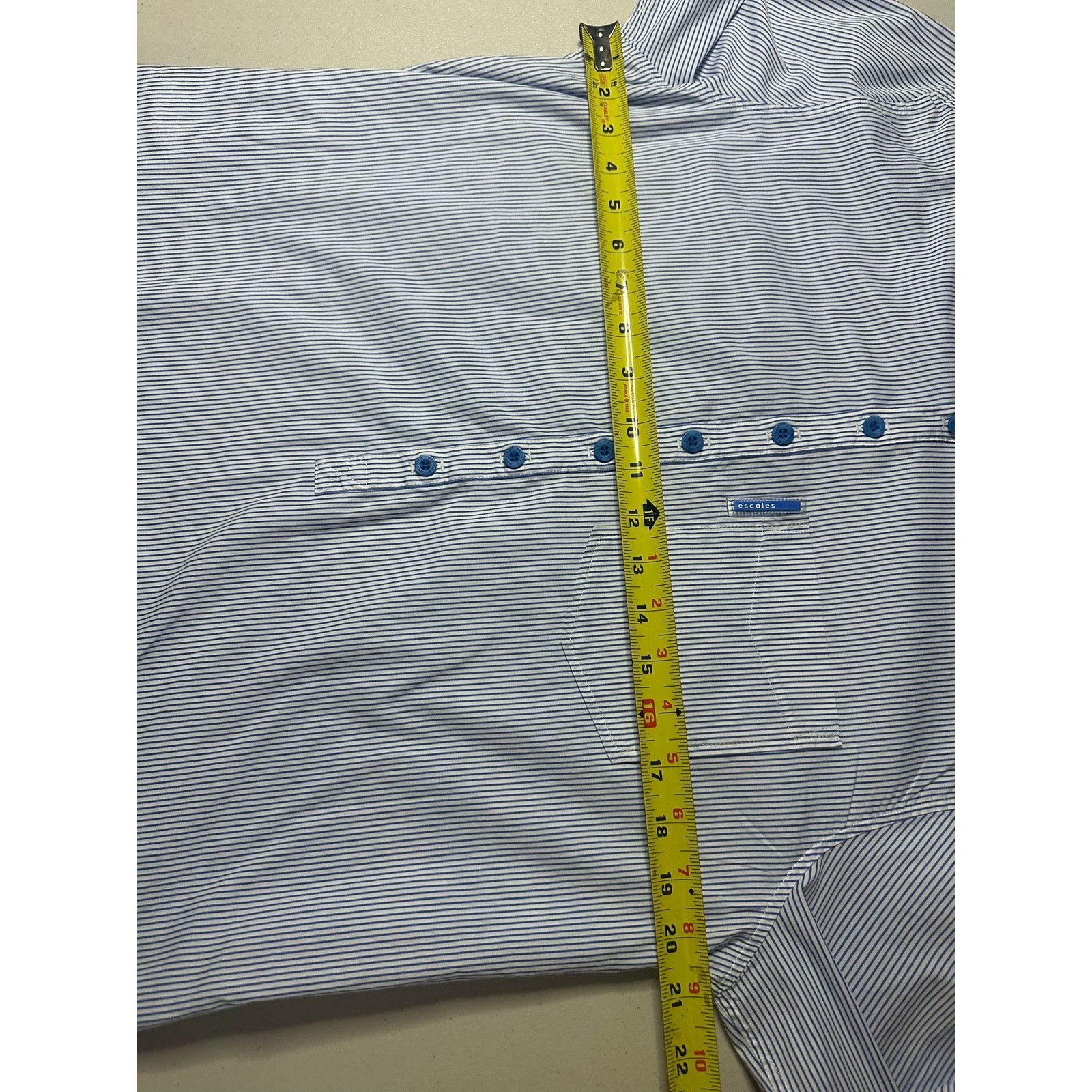 & Other Stories Escales Paris Men's L Blue Stripe Long Sleeve Shirt Nautical Size US L / EU 52-54 / 3 - 7 Thumbnail