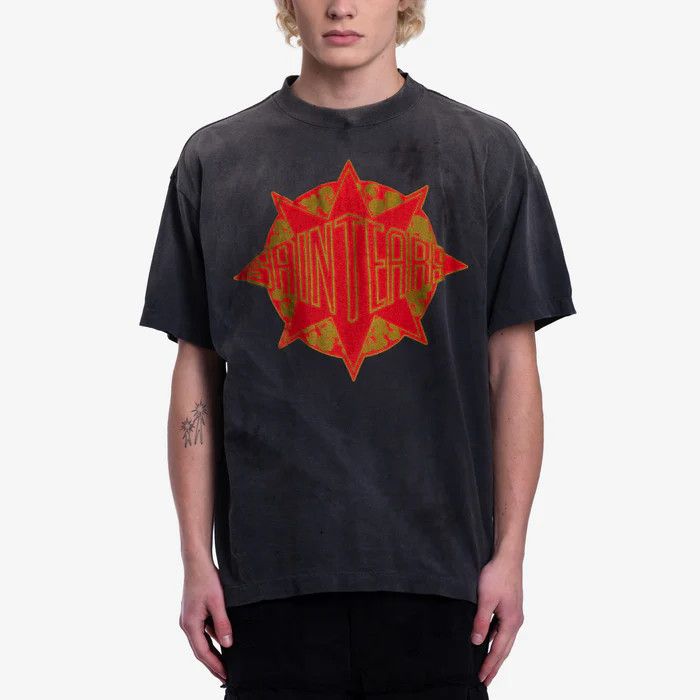 Saint Michael o1h1sh10525 X Denim Tears T-Shirt in Black Size US L / EU 52-54 / 3 - 1 Thumbnail