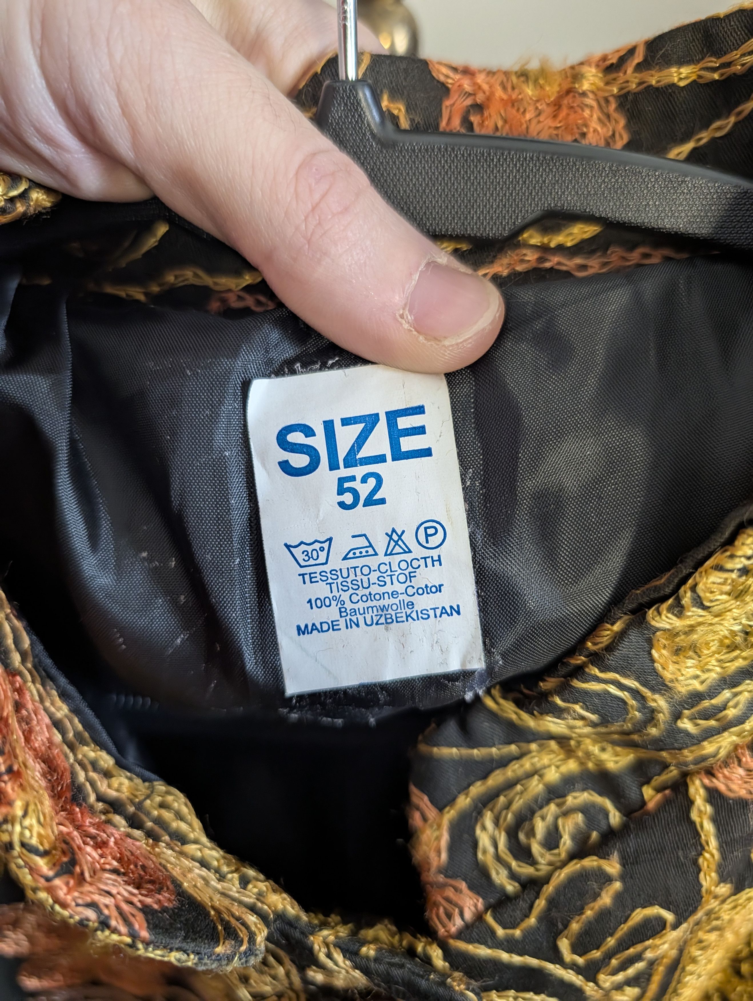 Handmade Uzbekistan handmade chain stitch floral button up jacket Size XL / US 12-14 / IT 48-50 - 10 Thumbnail