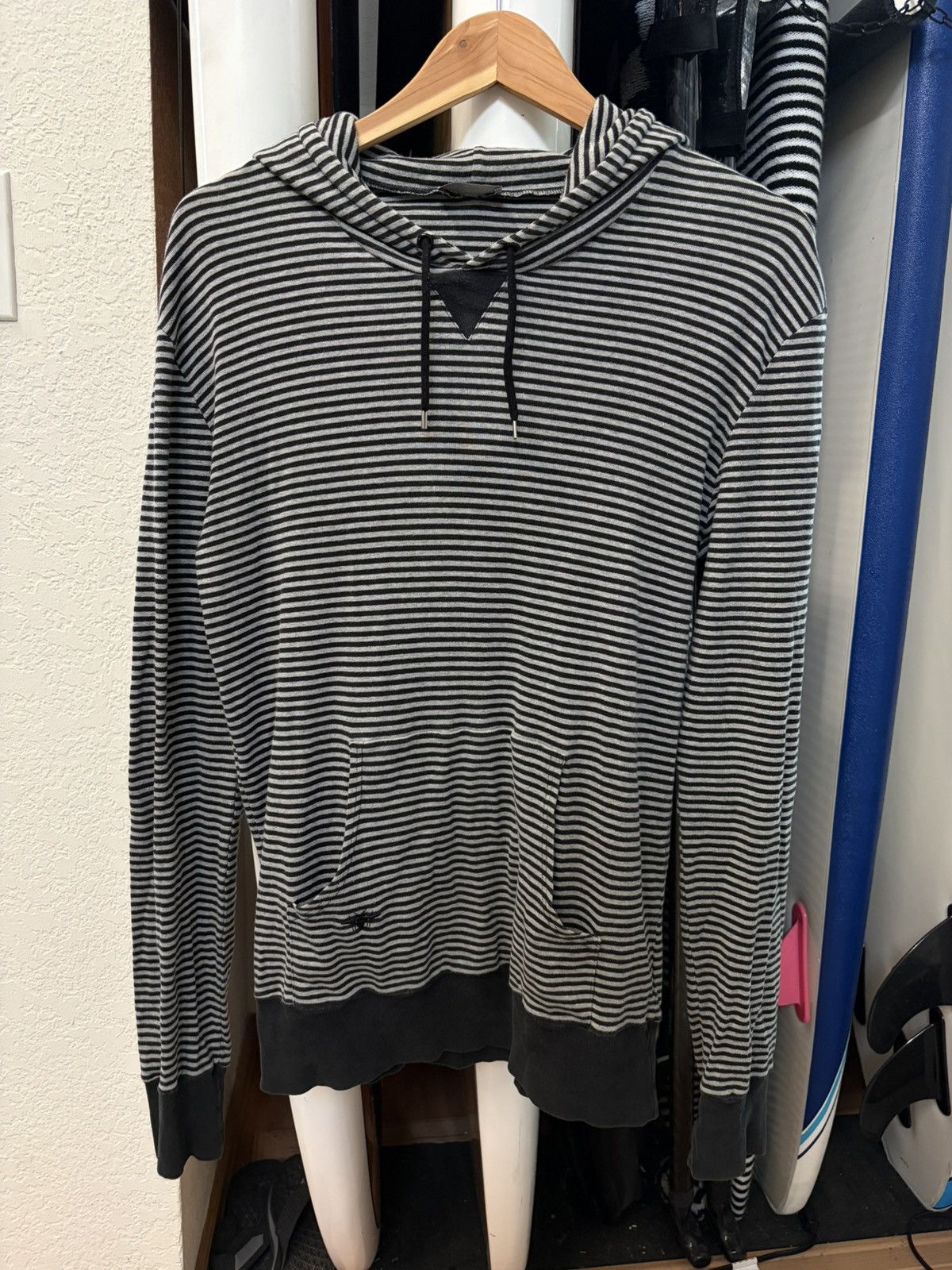 Dior AW07 Navigate Bee Striped Drawstring Hoodie Size US S / EU 44-46 / 1 - 1 Thumbnail