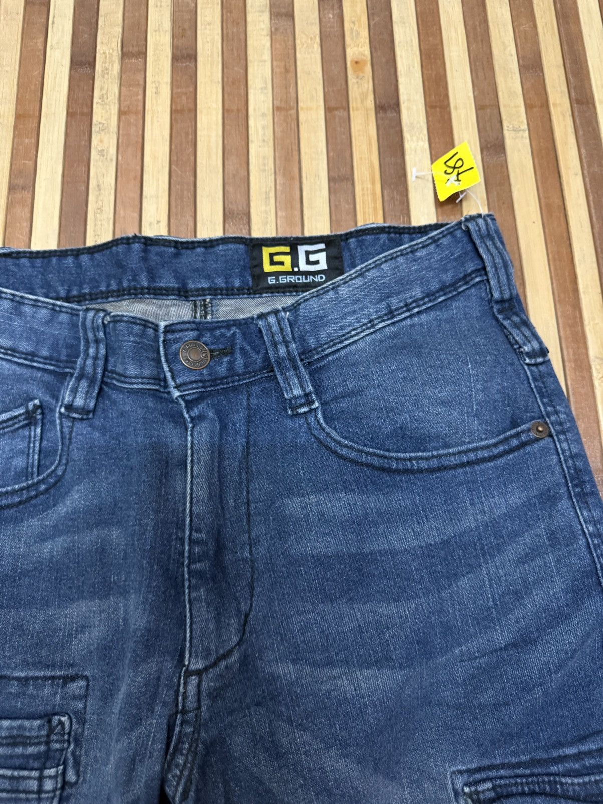 Japanese Brand Vintage G.GROUND Denim Cargo Pants Big Pockets W29X31 Size US 29 - 4 Thumbnail