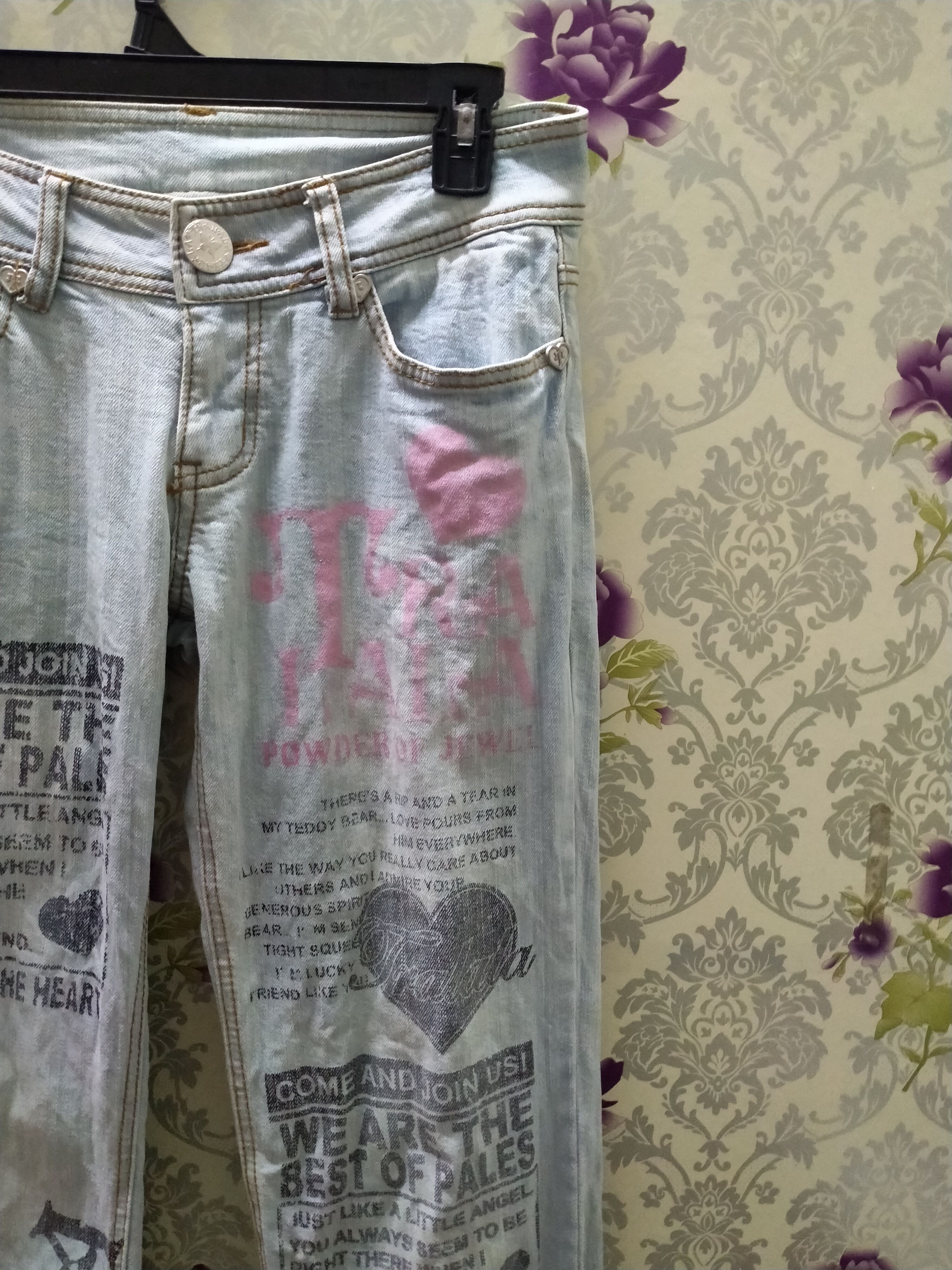 Hysteric Glamour × Japanese Brand Tralala buttefly slim jeans multi logo Size US 30 / EU 46 - 5 Thumbnail