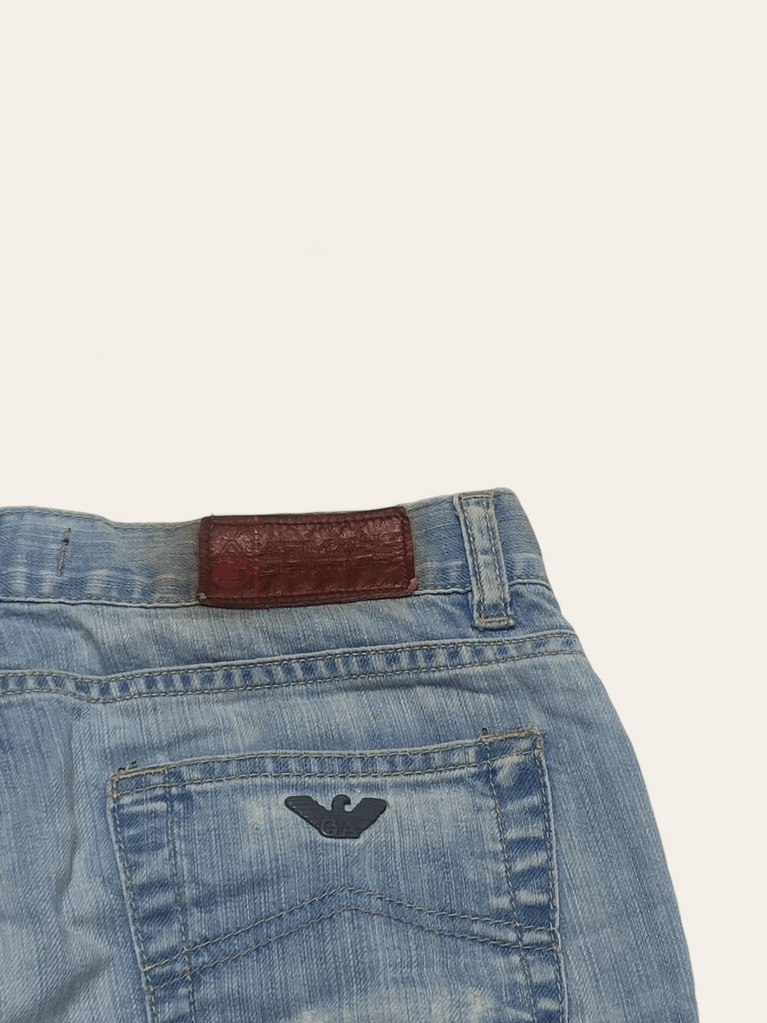 Armani Vintage ARMANI Ripped Pants Light Blue Sky Beautiful Y2k Size 29" - 14 Thumbnail