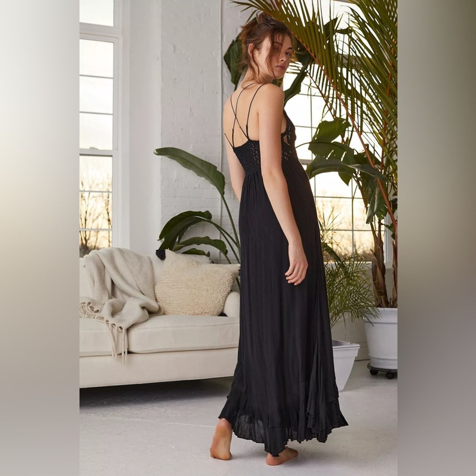 Free People 🎉LAST PIECE🎉FREE PEOPLE‎ Adella Maxi Slip Dress Size S / US 4 / IT 40 - 4 Thumbnail