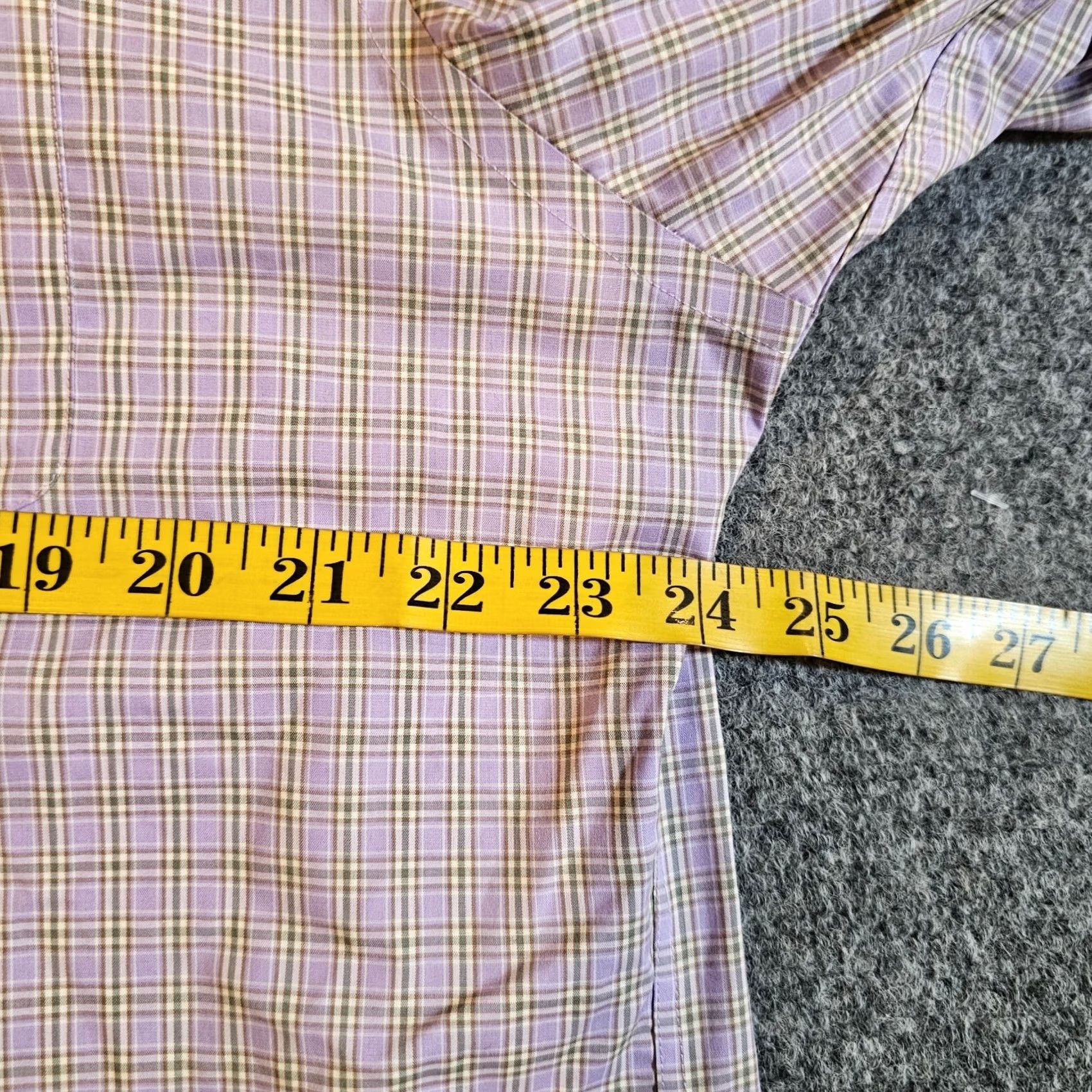 Ralph Lauren Lauren Ralph Lauren Shirt Mens 16.5 Purple Plaid Classic Stretch No Iron Career Dress Size US XL / EU 56 / 4 - 7 Thumbnail