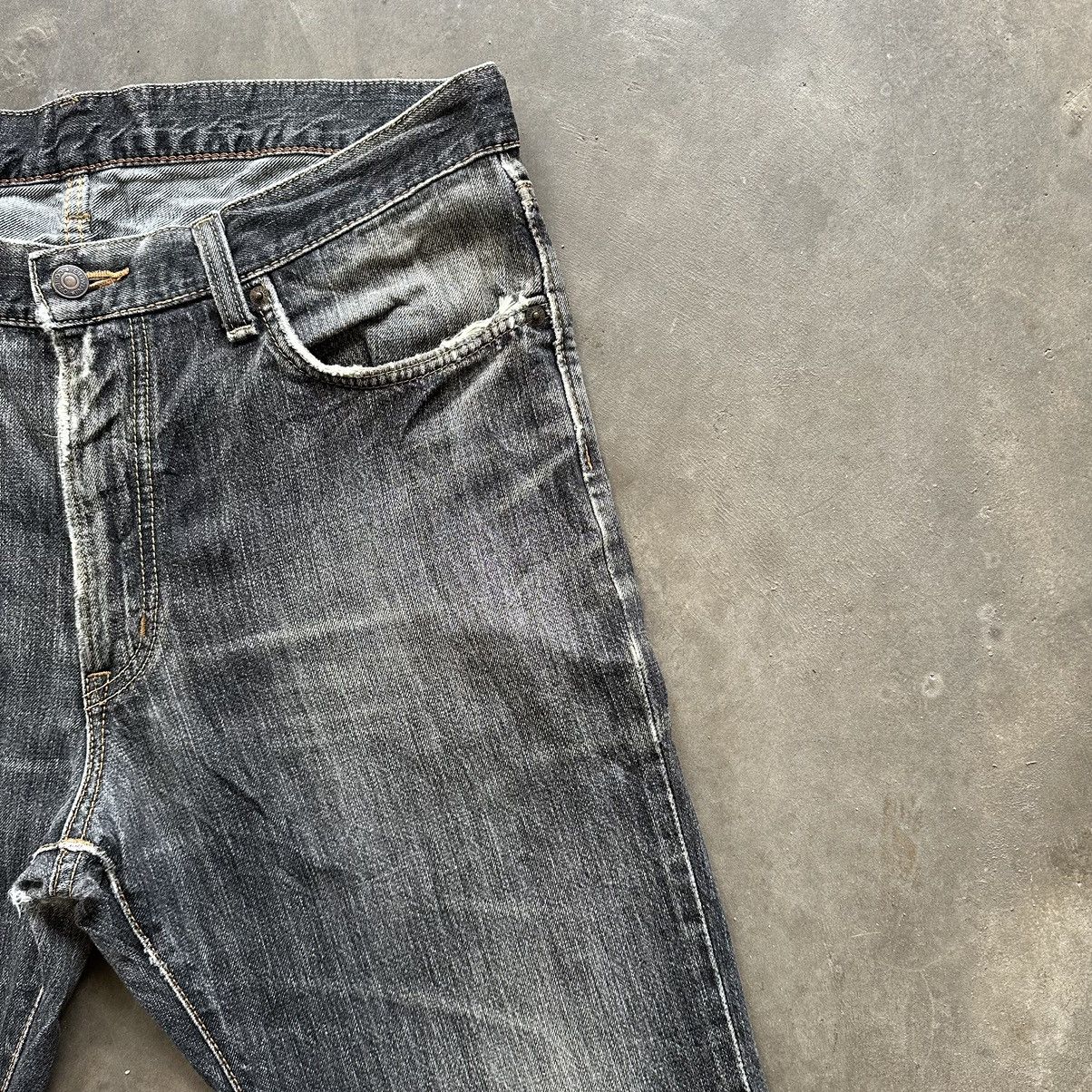 Japanese Brand W36🔥Vintage Edwin Black Distressed Faded Denim Jean Pant Size US 36 / EU 52 - 5 Thumbnail