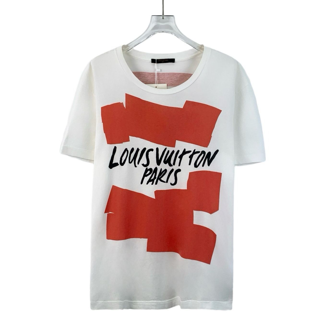 Louis Vuitton Louis Vuitton White Logo Printed Cotton Round-Neck Short-Sle Size S / US 4 / IT 40 - 1 Thumbnail