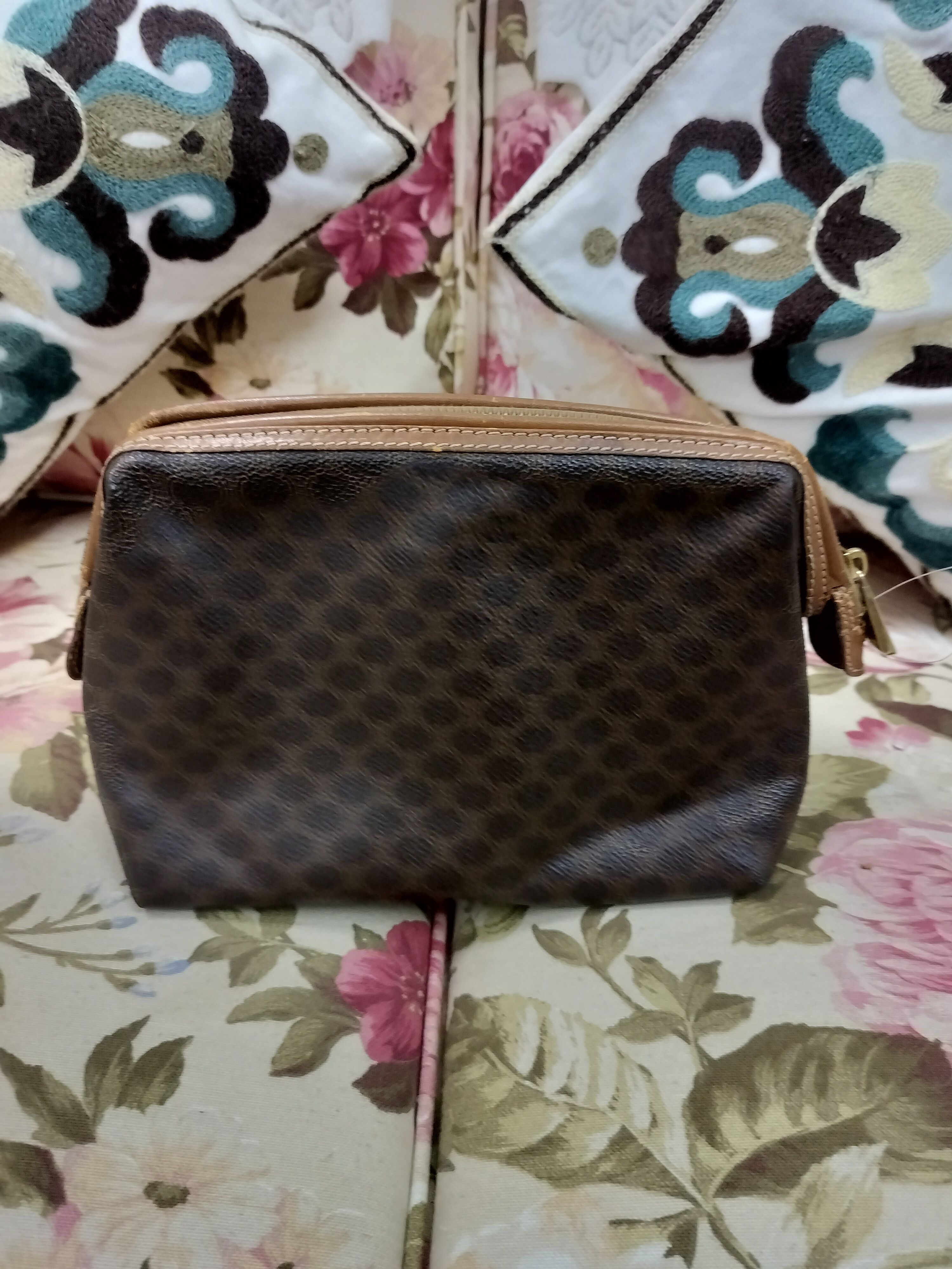 Celine Vintage Celine Paris Macadam Cosmetic Pouch Size ONE SIZE - 6 Thumbnail