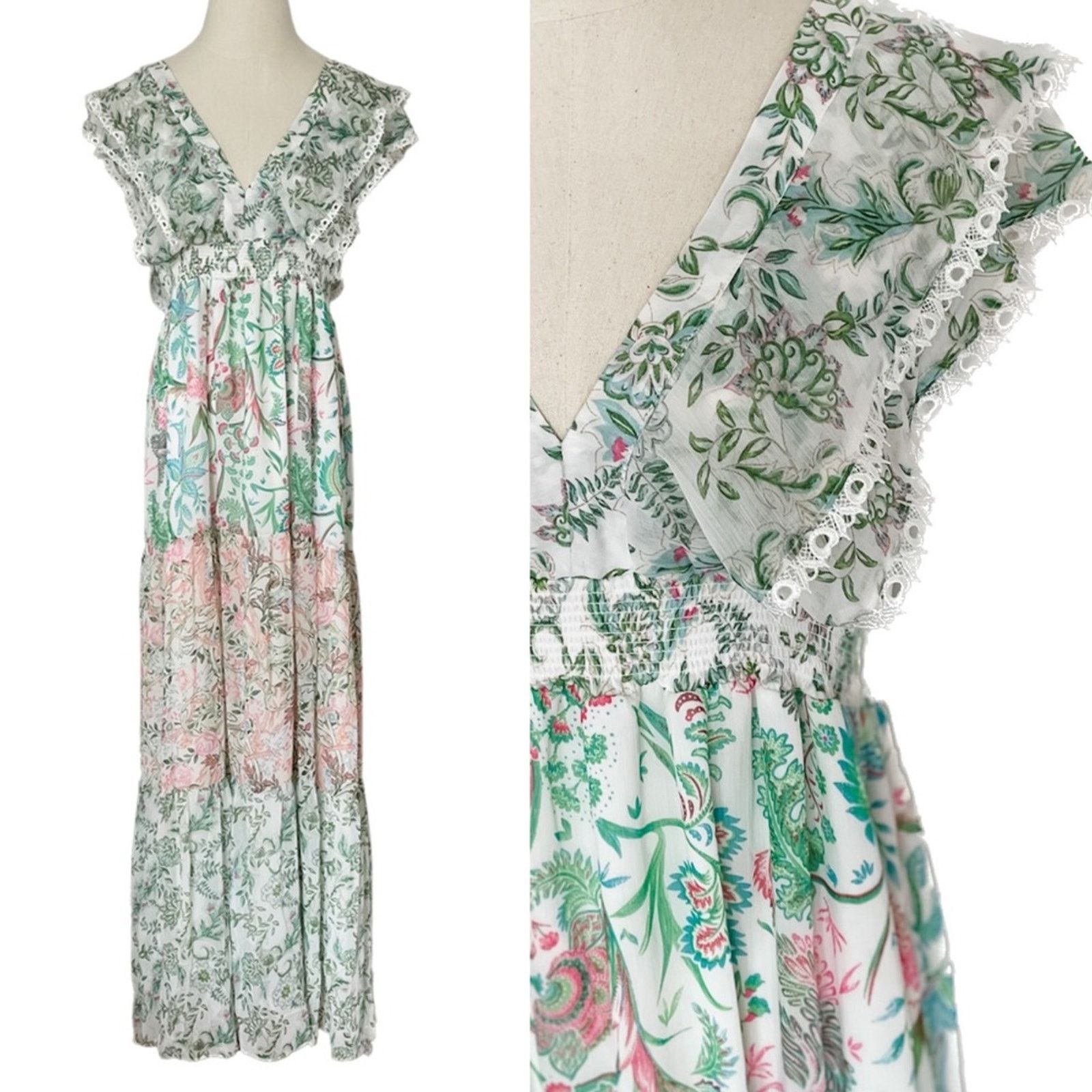 House of Harlow House of Harlow floral print flutter maxi dress size M Size M / US 6-8 / IT 42-44 - 1 Thumbnail