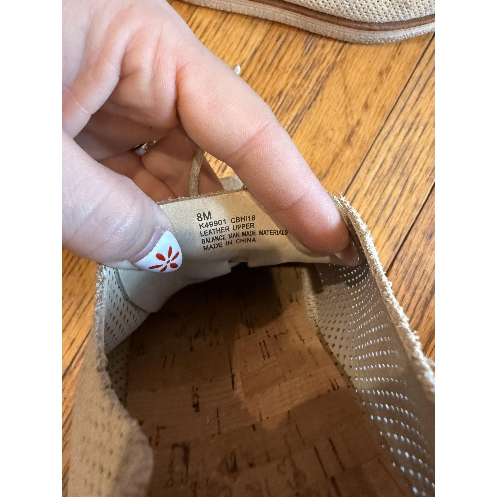 Kork-Ease Kork-Ease Shoes Size 8M Beige Perforated Leather Lace Up Size US 8 / IT 38 - 5 Thumbnail
